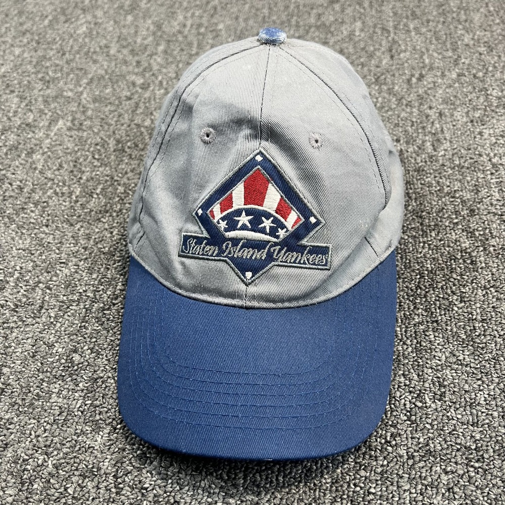 Shinky Vintage Staten Island Yankees Baseball Hat OSFM Gray Blue Strapback Cap
